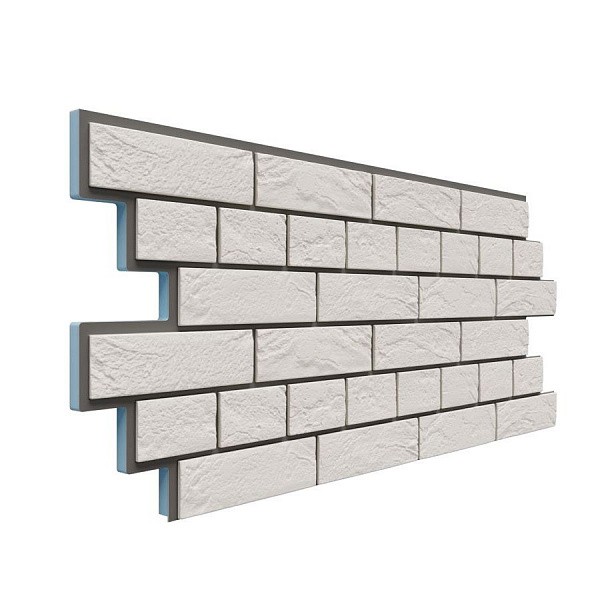 Фасадная термопанель Доломит Венецианский кирпич 20 мм Белый купить в Сочи