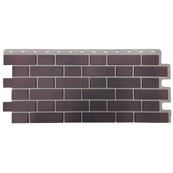 Фасадная панель FineBer, Кирпич Клинкерный 3D Коричново чёрный купить в Сочи