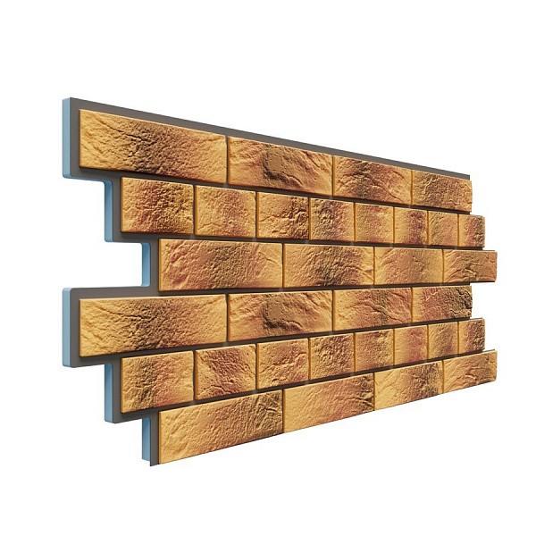 Фасадная термопанель Доломит Венецианский кирпич 20 мм Нарва купить в Сочи