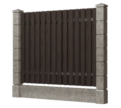 Заборная доска GRINDERDECO, ДПК, тиснение "дуб" Венге