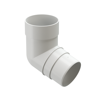 Колено 72˚ Docke Premium ПВХ - Пломбир