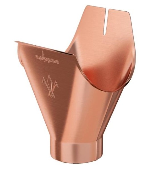 Водосток Aquasistem, система 125x90 - Воронка желоба медная купить в Сочи