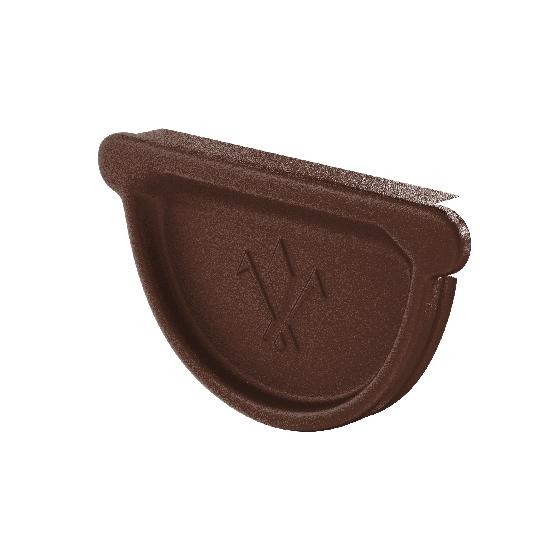 Водосток Aquasistem, Система 150/100 - Заглушка желоба универсальная RAL 8017 Коричневый matt купить в Сочи