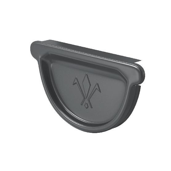 Водосток Aquasistem, система 125x90 -  Заглушка универсальная с резиновым уплотнителем RAL 7024 Тёмно-серый купить в Сочи