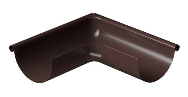 Угол внешний 90° D125 Döcke STAL PREMIUM Шоколад, (RAL 8019) купить в Сочи