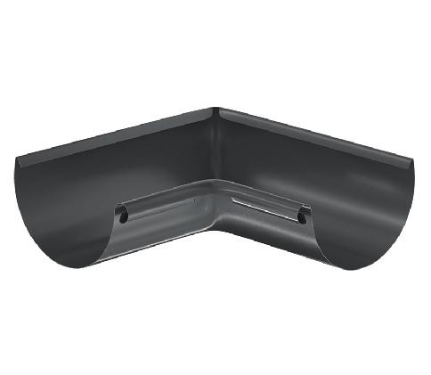 Водосток Aquasistem, система 125x90 - Угол желоба, внутренний 90° RAL 7024 Тёмно-серый купить в Сочи