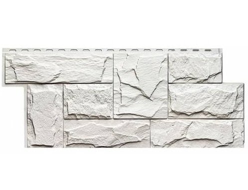 Фасадная панель T-Сайдинг-Гранит Леон Белый купить в Сочи