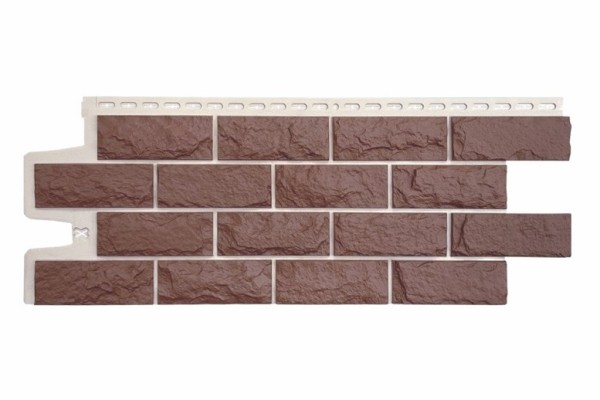 Фасадные панели Grand Line Колотый Камень Корица, Шов белый купить в Сочи