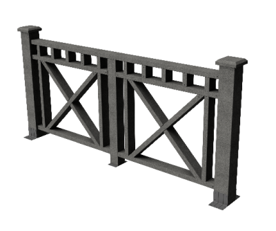 Ограждения декоративное ДПК GRINDERDECO Виктория серый базальт