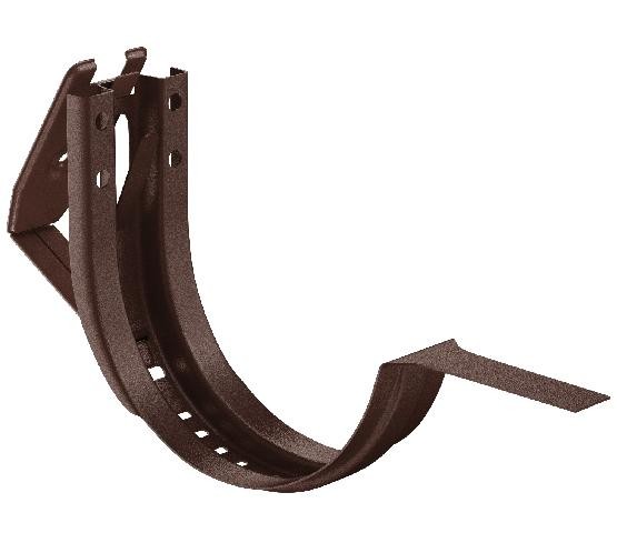 Водосток Aquasistem, Система 150/100 - Крюк крепления желоба короткий регулируемый RAL 8017 Коричневый matt купить в Сочи