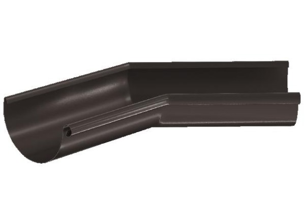 Водосток Aquasistem, система 125x90 - Угол желоба,внутренний 135° RR 32 Тёмно-Коричневый купить в Сочи