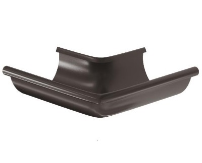 Водосток Aquasistem, система 125x90 - Угол желоба, наружный 90° RR 32 Тёмно-Коричневый