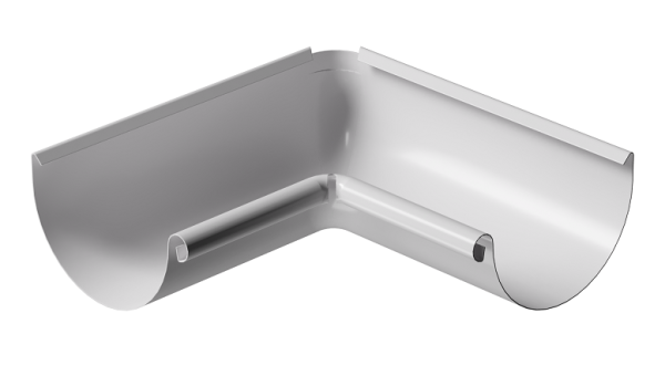 Угол внутренний 90° D125 Döcke STAL PREMIUM Пломбир, (RAL 9010) купить в Сочи