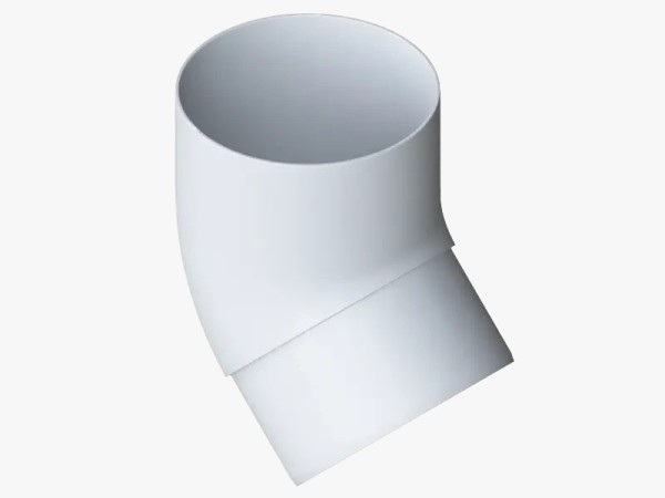 Водосток Альта-Профиль ПВХ – Колено 45 (белый) купить в Сочи