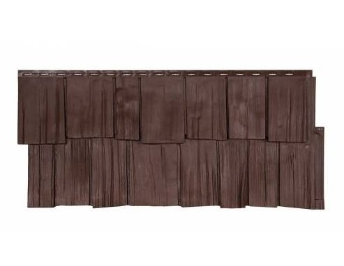 Фасадная панель T-Сайдинг-Щепа дуб ЭКО-1 Коричневый купить в Сочи