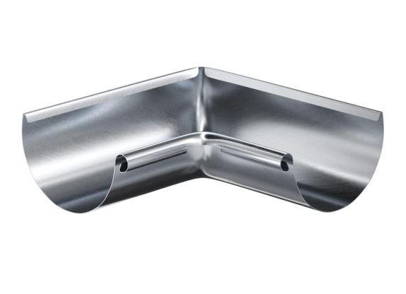 Водосток Aquasistem, Система 125x90 - Угол желоба внутренний оцинковка 90° купить в Сочи