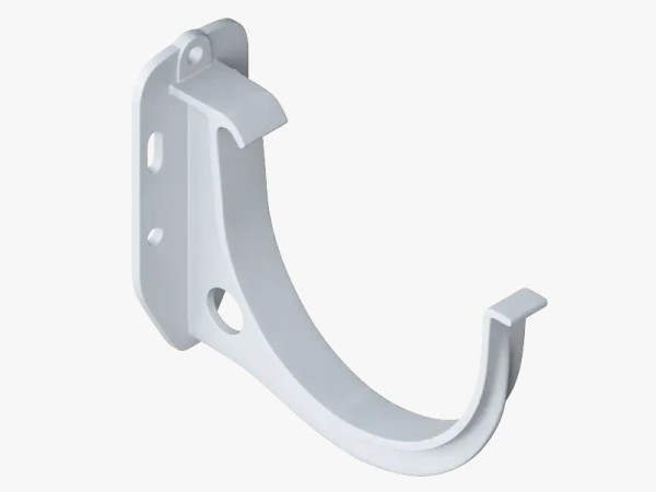 Водосток Альта-Профиль ПВХ – Кронштейн желоба водосточный (белый) купить в Сочи