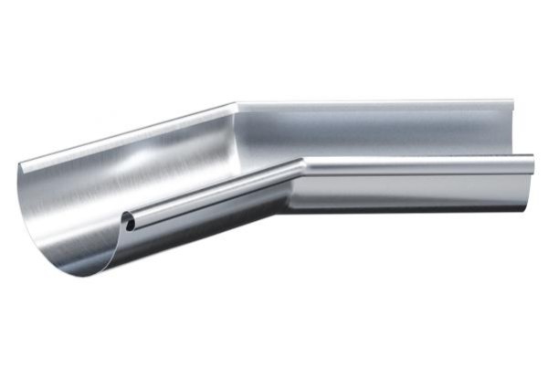 Водосток Aquasistem, Система 125x90 - Угол желоба внутренний  оцинковка 135° купить в Сочи