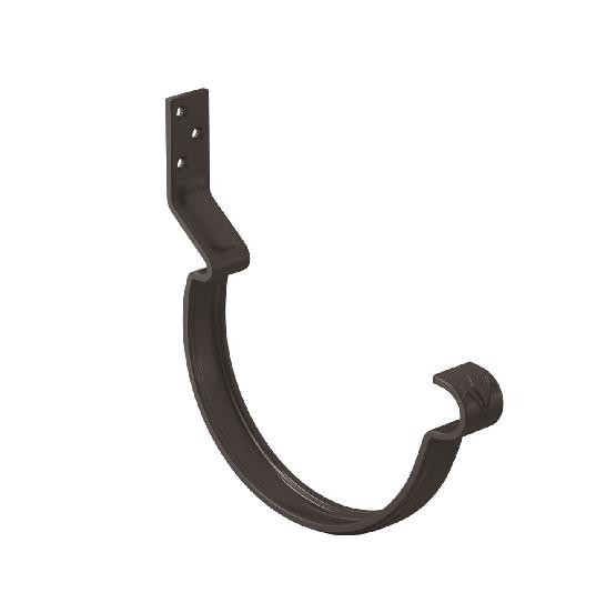 Водосток Aquasistem, система 125x90 - Крюк крепления желоба короткий RR 32 Тёмно Коричневый купить в Сочи