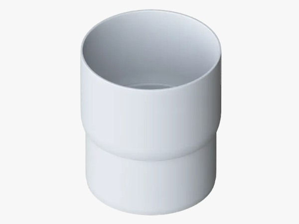 Водосток Альта-Профиль ПВХ – Муфта трубы водосточная (белый) купить в Сочи