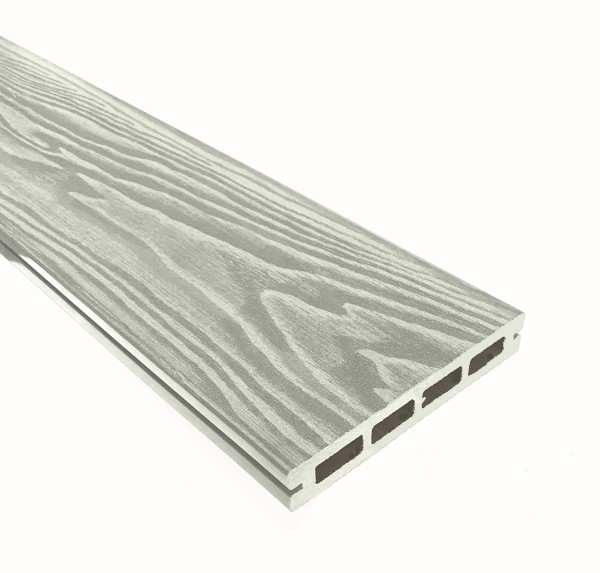 Террасная доска из ДПК Terrapol Смарт 3D Пустотелая с пазом Дуб беленый купить в Сочи