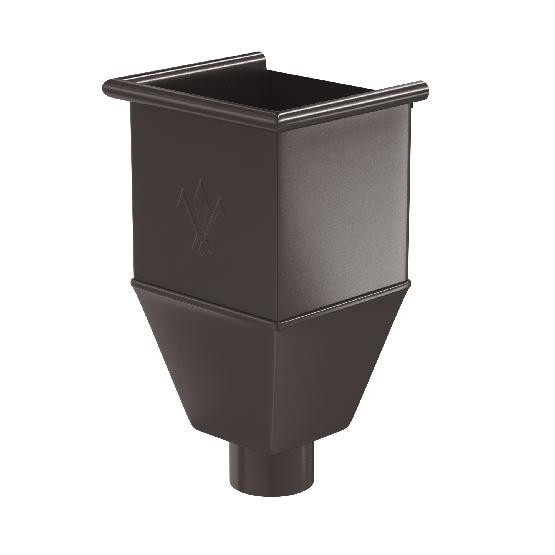 Водосток Aquasistem, система 150/100 - Воронка_водосборная удлиненая RR 32 Тёмно-Коричневый купить в Сочи