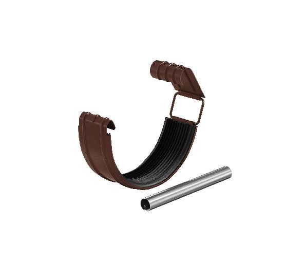 Водосток Aquasistem, система 150/100 - Соединитель желоба с резиновым уплотнителем RAL 8017 Коричневый купить в Сочи