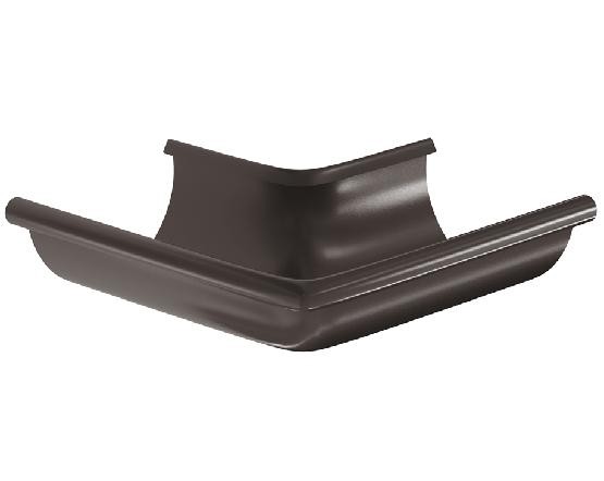 Водосток Aquasistem, система 125x90 -  Угол желоба, наружный 90° RR 32 Тёмно Коричневый купить в Сочи