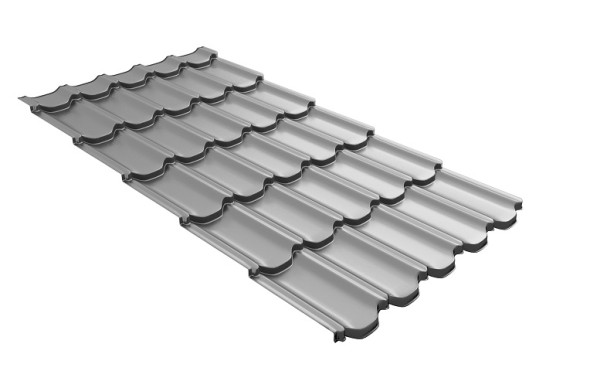 Металлочерепица квинта плюс с 3D резом 0,45 PE RAL 7004 сигнальный серый купить в Сочи