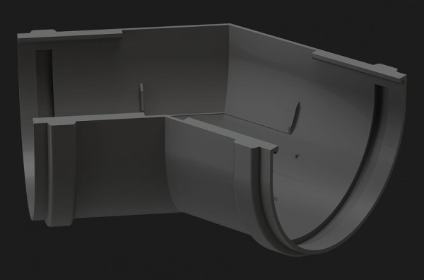 Угол желоба универсал 135˚ Docke Premium ПВХ - Графит купить в Сочи