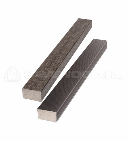 Брус лавочный ДПК полнотелый Savewood тёмно-коричневый купить в Сочи