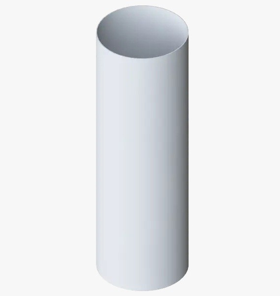 Водосток Альта-Профиль ПВХ – Труба водосточная 4м (белый) купить в Сочи