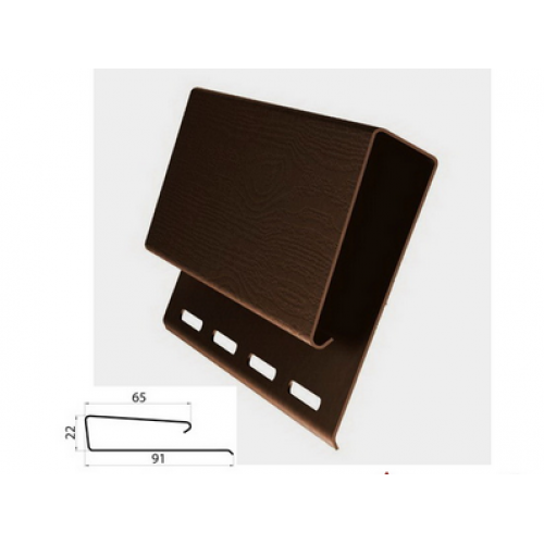Наличник (широкий j-профиль), коричневый купить в Сочи