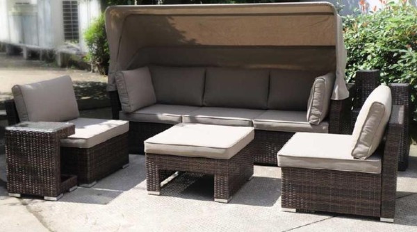 Диван-Трансформер AFINA плетеный из иск. ротанга AFM-320B Brown купить в Сочи