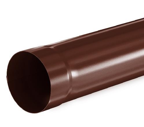 Водосток Aquasistem, система 125x90 - Труба водосточная 1.00м RAL 8017 Коричневый купить в Сочи