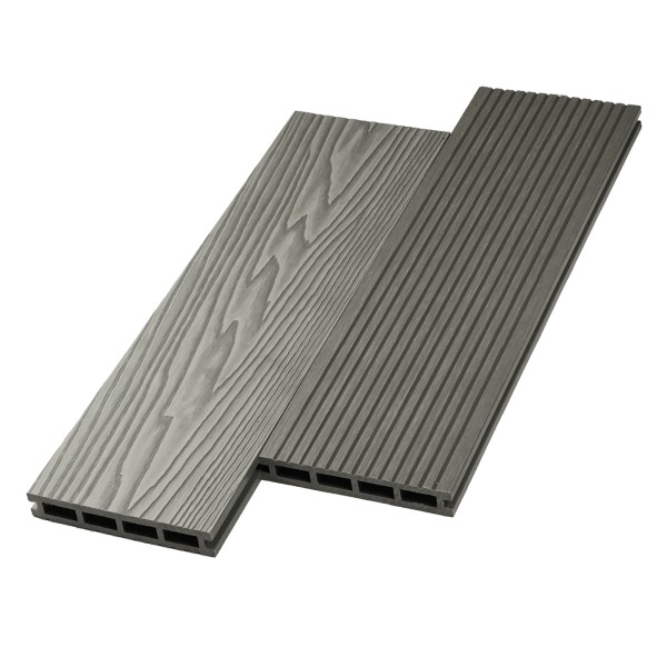 Террасная доска ДПК NanoWood двусторонняя New 3D тиснение + вельвет Серый купить в Сочи