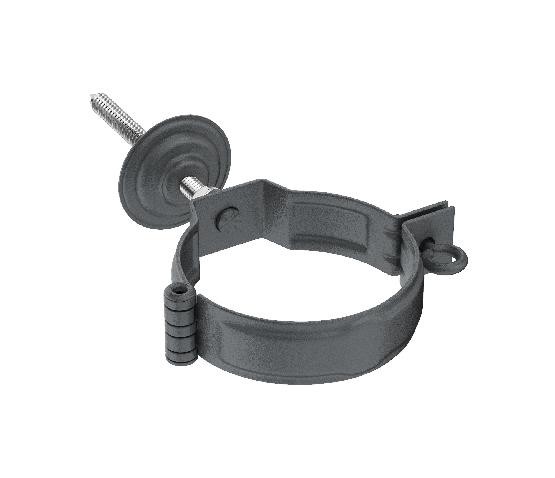 Водосток Aquasistem, Система 125/90 - Декоративный хомут c метизом в сборе RR 23 Маренго matt купить в Сочи