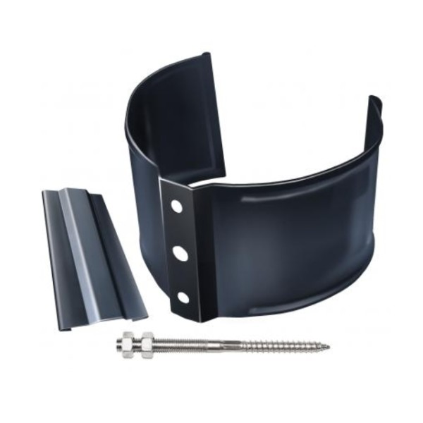 Водосток Grand Line 125x90 – Хомут трубы (на кирпич) RAL 7024 купить в Сочи