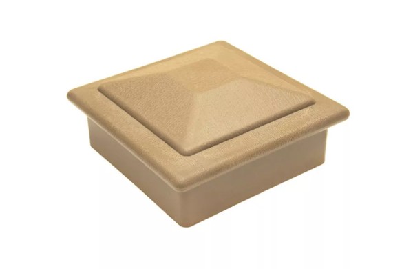 Крышка верхняя фигурная ПВХ для столба Deckart 100х100 Орех купить в Сочи