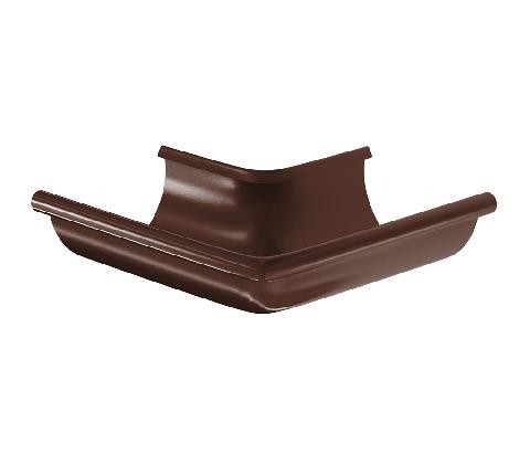 Водосток Aquasistem, система 125x90 - Угол желоба, наружный 90° RAL 8017 Коричневый купить в Сочи