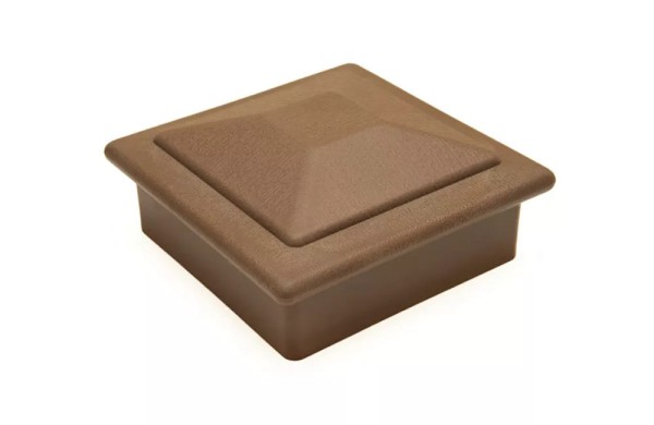 Крышка верхняя фигурная ПВХ для столба Deckart 100х100 Шоколад купить в Сочи