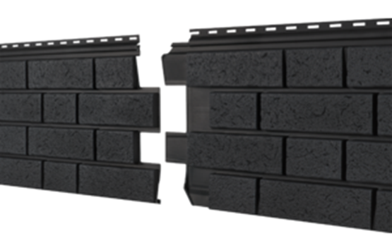 Фасадная панель Ю-пласт Стоун Хаус S-Lock Клинкер Нордик Графитовый купить в Сочи