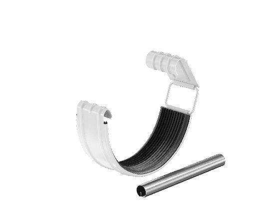 Водосток Aquasistem, система 150x100 - Соединитель желоба с резиновым уплотнителем RR 20 Мраморно-белый купить в Сочи