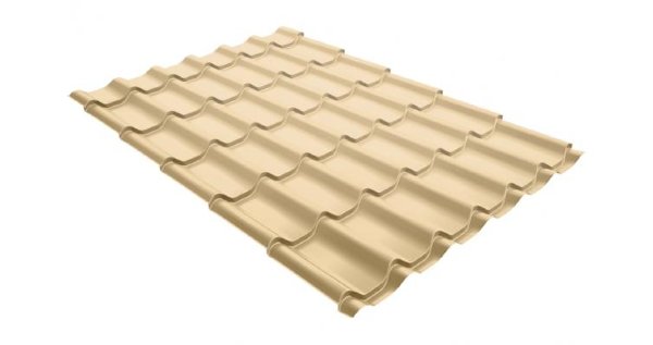 Металлочерепица классик 0,45 PE RAL 1014 слоновая кость купить в Сочи