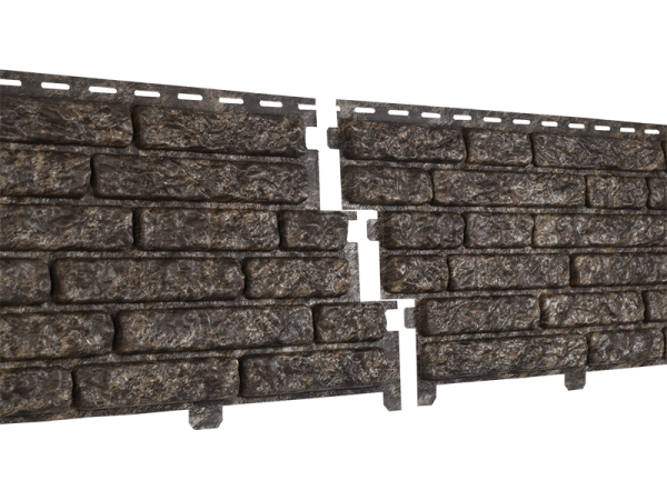 Фасадная панель Ю-пласт Стоун Хаус Кварцит Коричневый купить в Сочи