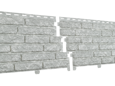 Фасадная панель Ю-пласт Стоун Хаус Кварцит Светло-серый