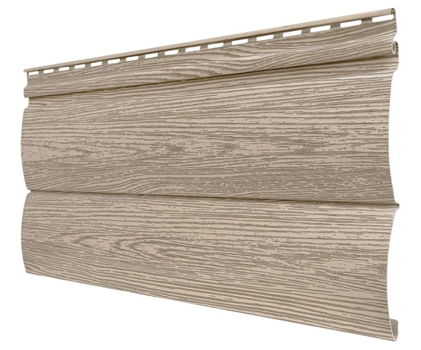 Виниловый сайдинг tecos, серия lux - оцилиндрованный брус двойной, - сибирский кедр купить в Сочи