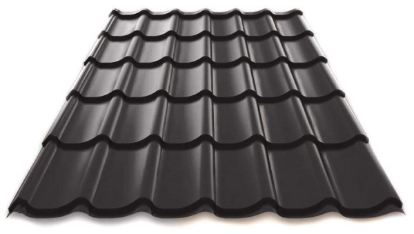 Металлочерепица Металл Профиль Norman полиэстер 0,5 сталь RAL 7024 серый купить в Сочи