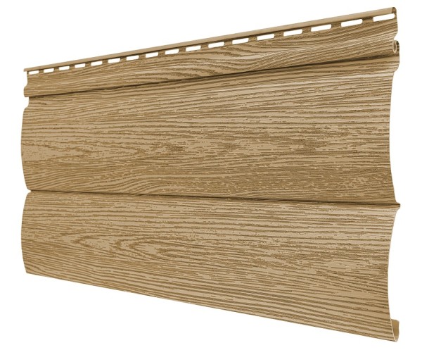 Виниловый сайдинг tecos, серия lux - оцилиндрованный брус двойной, - ангарская сосна купить в Сочи