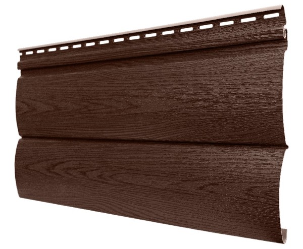 Виниловый сайдинг tecos, серия lux - оцилиндрованный брус двойной, - итальяский орех купить в Сочи